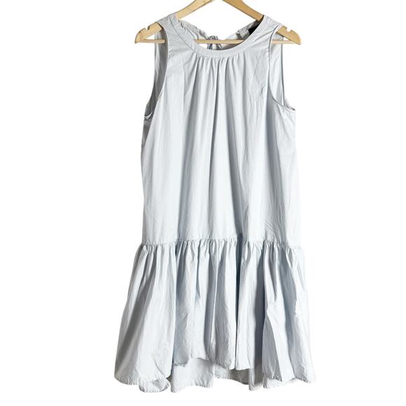 Hatch Blue Drop Waist Poplin Sleeveless Maternity Midi Dress Size Medium - Picture 2 of 9